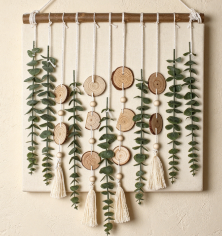 Artificial Eucalyptus Wall Hanging & Planter